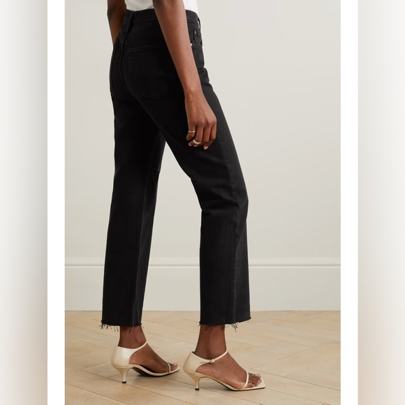 Toteme Classic Cut High Rise Straight Leg Cotton Denim Jeans Black - Picture 4 of 14